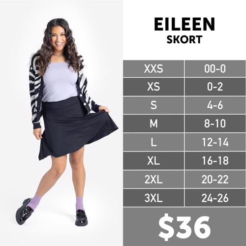 Eileen Size Chart